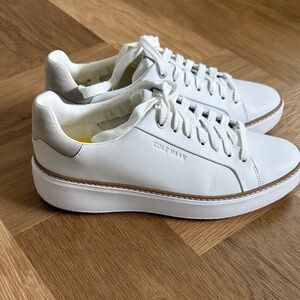 Cole Haan Women's White Leather Sneakers